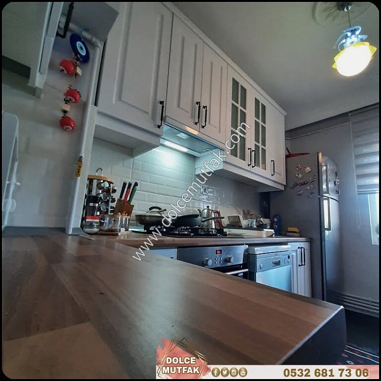 BEYAZ AHŞAP RENK MUTFAK